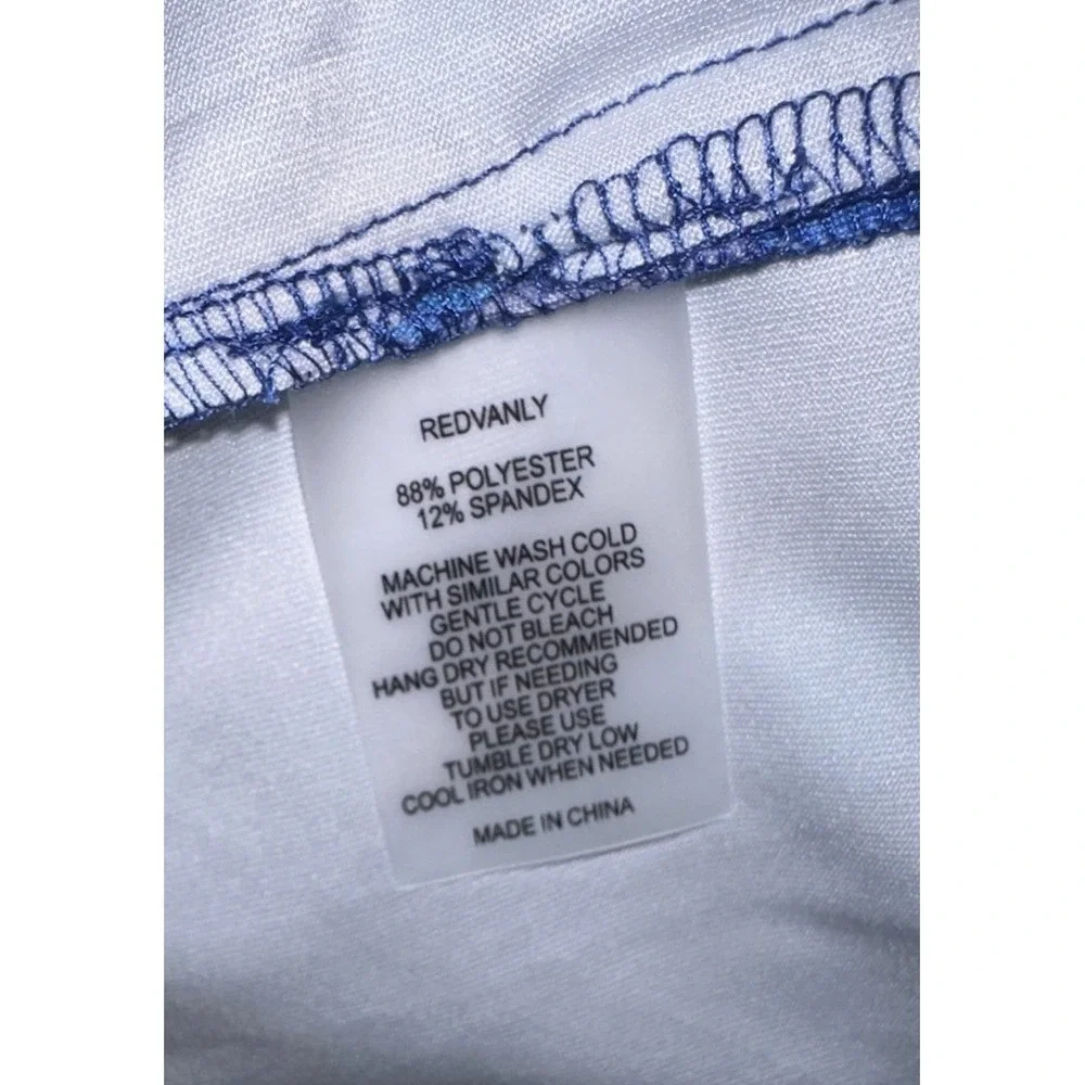 New Redvanly Large Savile Mazarine Blue Golf Polo Geometric Stretch‎ Luxury